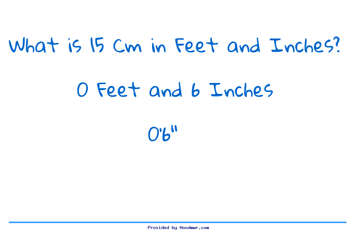 Answer for What is 15 CM in Feet and Inches?