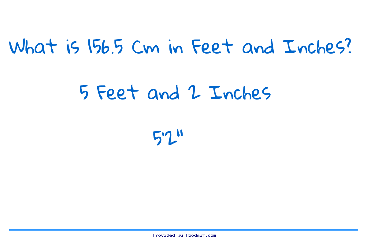 Answer for What is 156.5 CM in Feet and Inches?