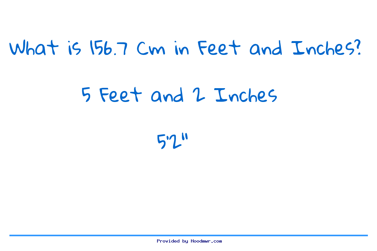 Answer for What is 156.7 CM in Feet and Inches?