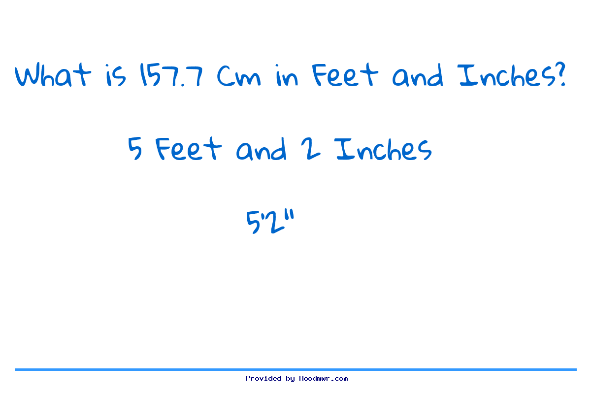 Answer for What is 157.7 CM in Feet and Inches?