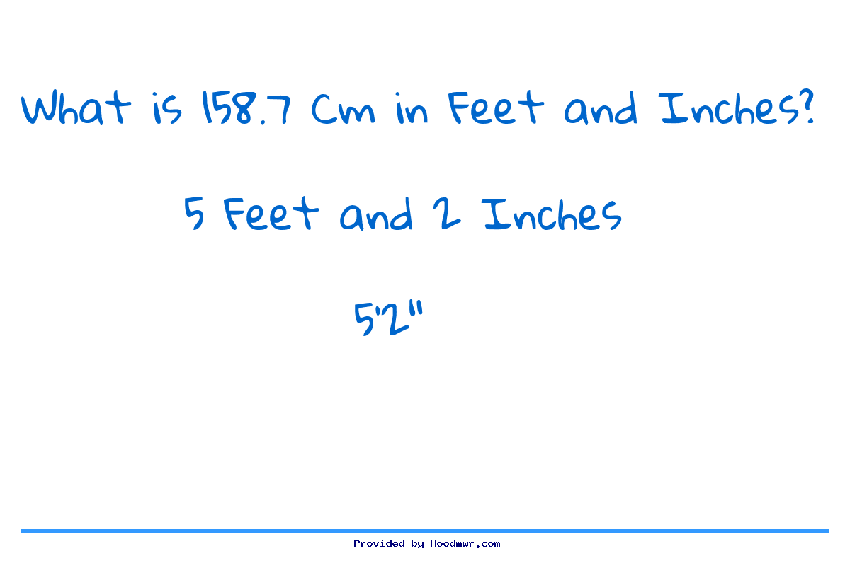 Answer for What is 158.7 CM in Feet and Inches?