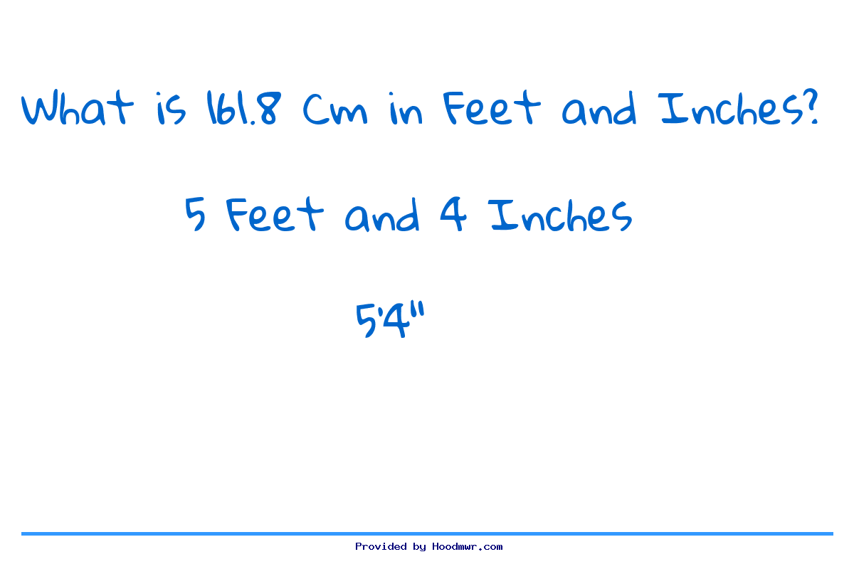 Answer for What is 161.8 CM in Feet and Inches?