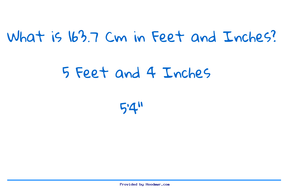 Answer for What is 163.7 CM in Feet and Inches?