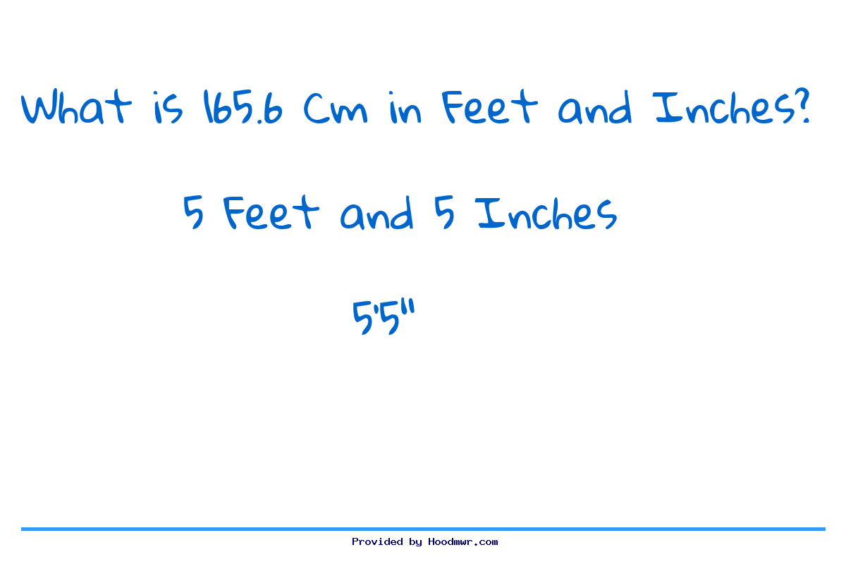 Answer for What is 165.6 CM in Feet and Inches?