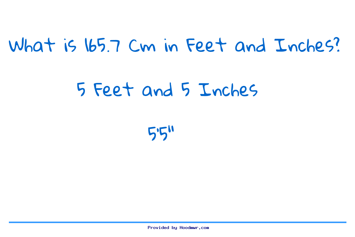 Answer for What is 165.7 CM in Feet and Inches?