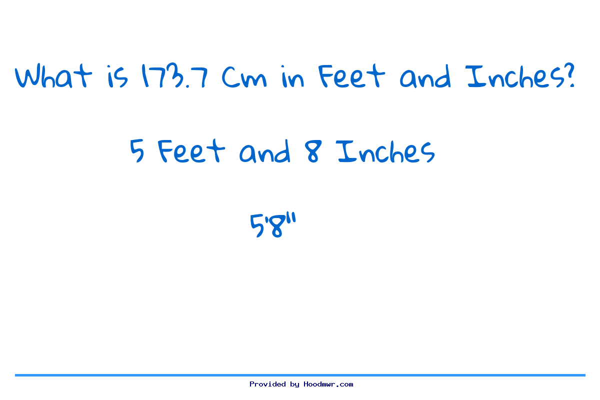 Answer for What is 173.7 CM in Feet and Inches?