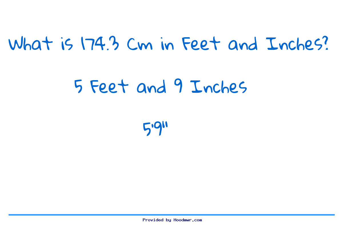 Answer for What is 174.3 CM in Feet and Inches?