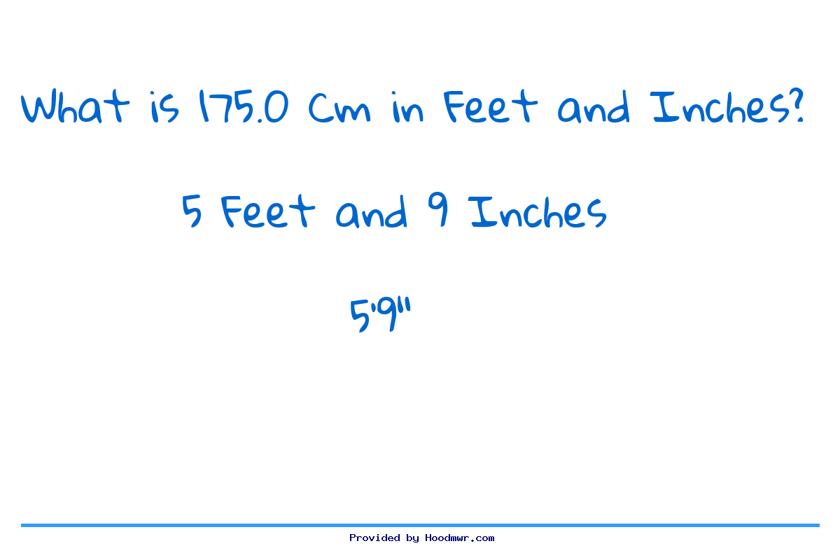 Answer for What is 175.0 CM in Feet and Inches?