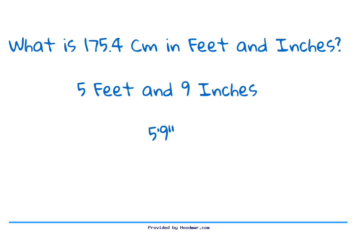 Answer for What is 175.4 CM in Feet and Inches?