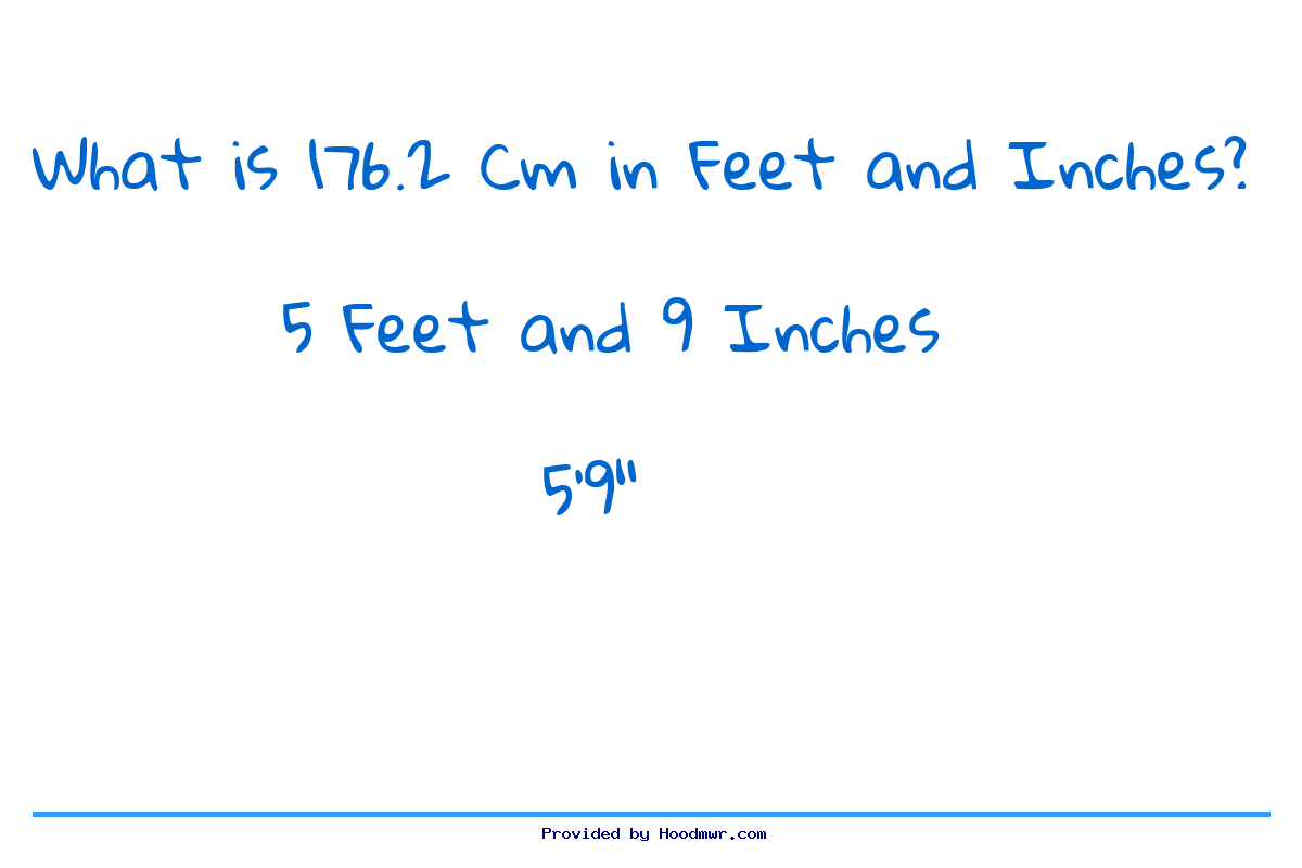 Answer for What is 176.2 CM in Feet and Inches?