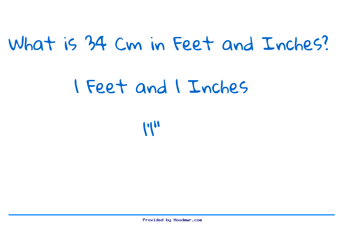 34 in to feet