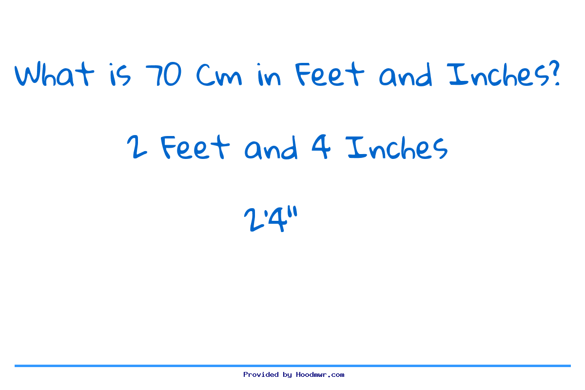 Answer for What is 70 CM in Feet and Inches?