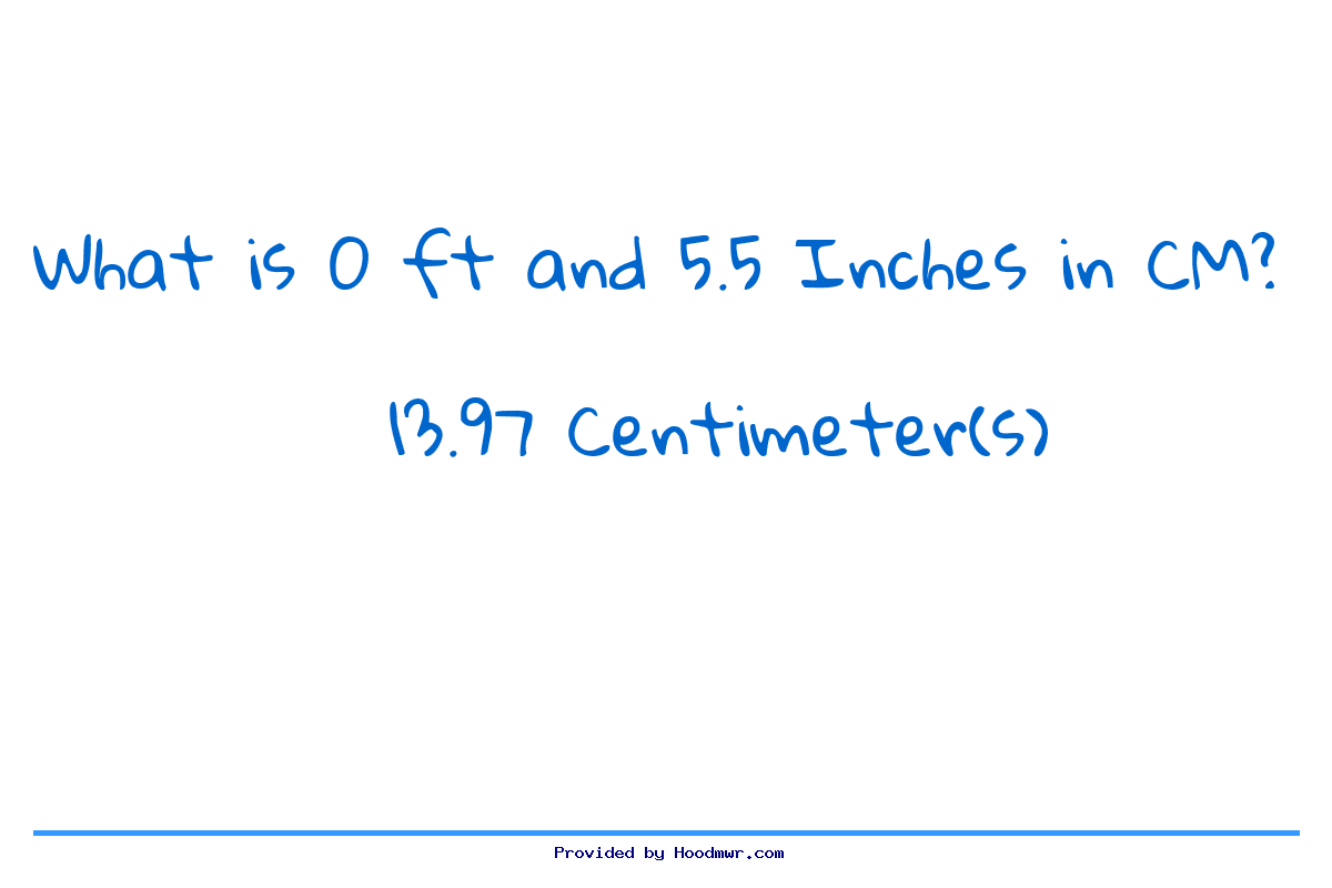 Answer for What is 0 Feet 5.5 Inches in Centimeters?