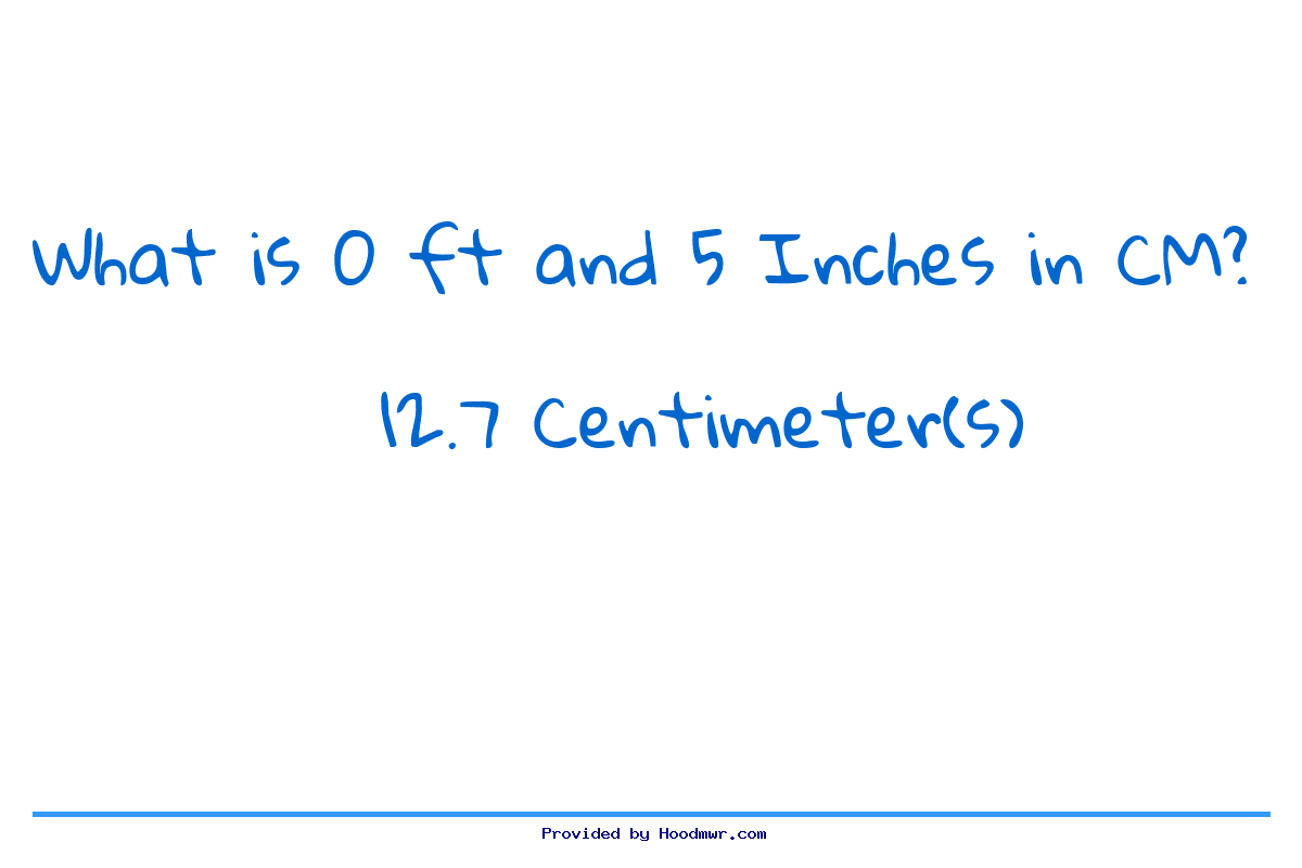 Answer for What is 0 Feet 5 Inches in Centimeters?