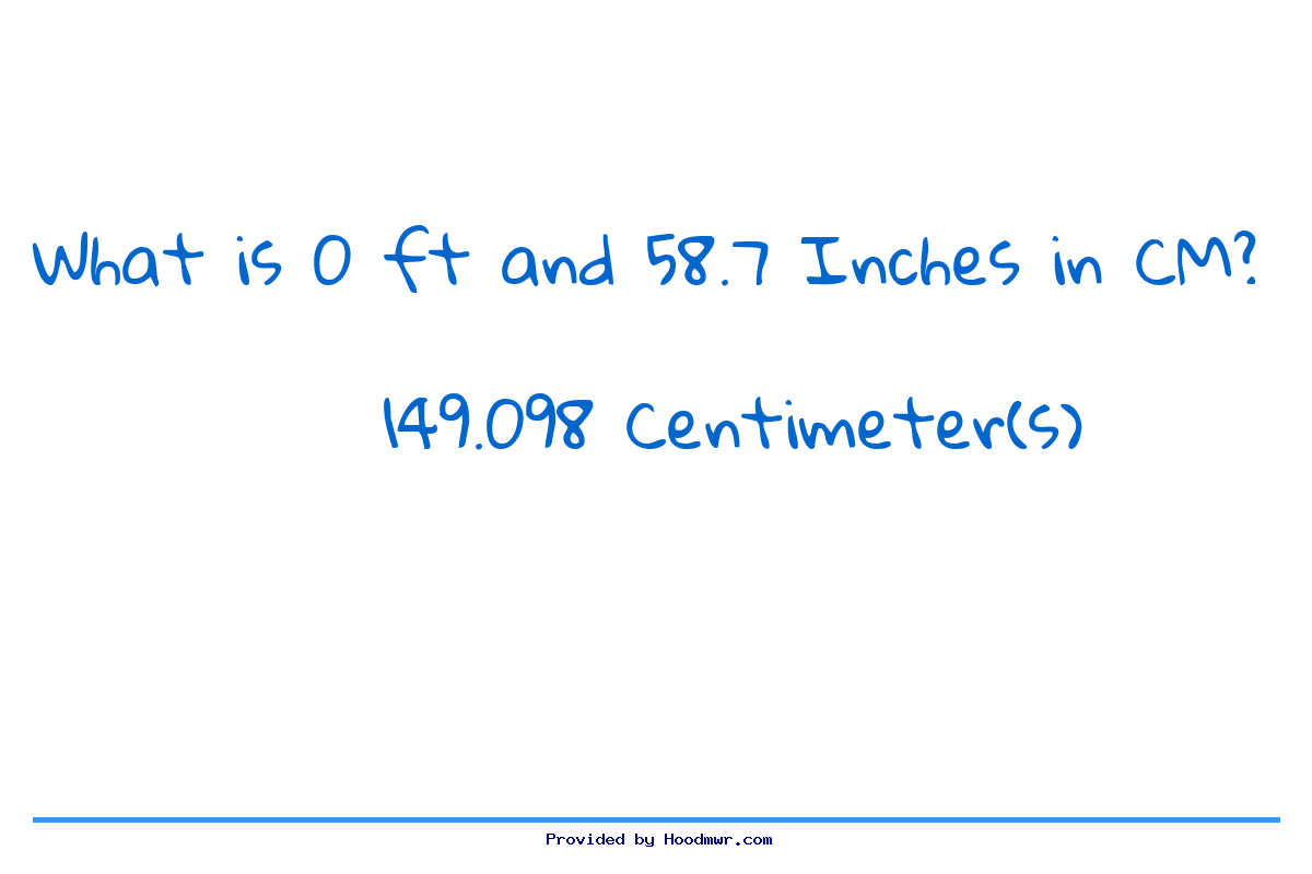 Answer for What is 0 Feet 58.7 Inches in Centimeters?