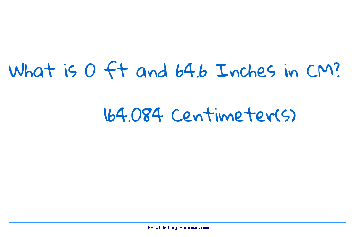 Answer for What is 0 Feet 64.6 Inches in Centimeters?