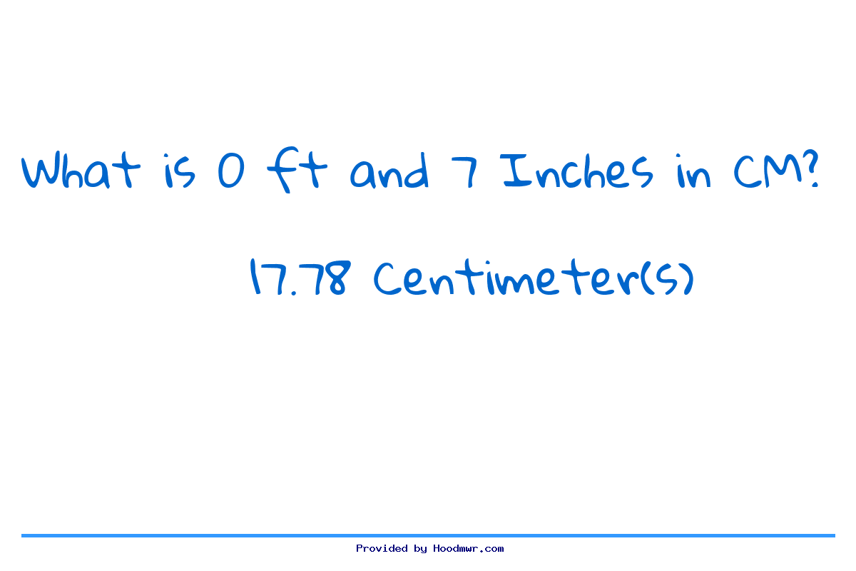 Answer for What is 0 Feet 7 Inches in Centimeters?
