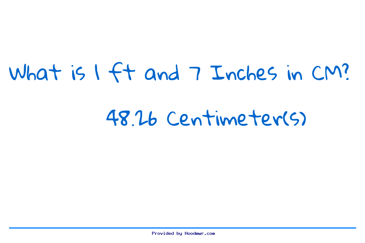 Answer for What is 1 Feet 7 Inches in Centimeters?