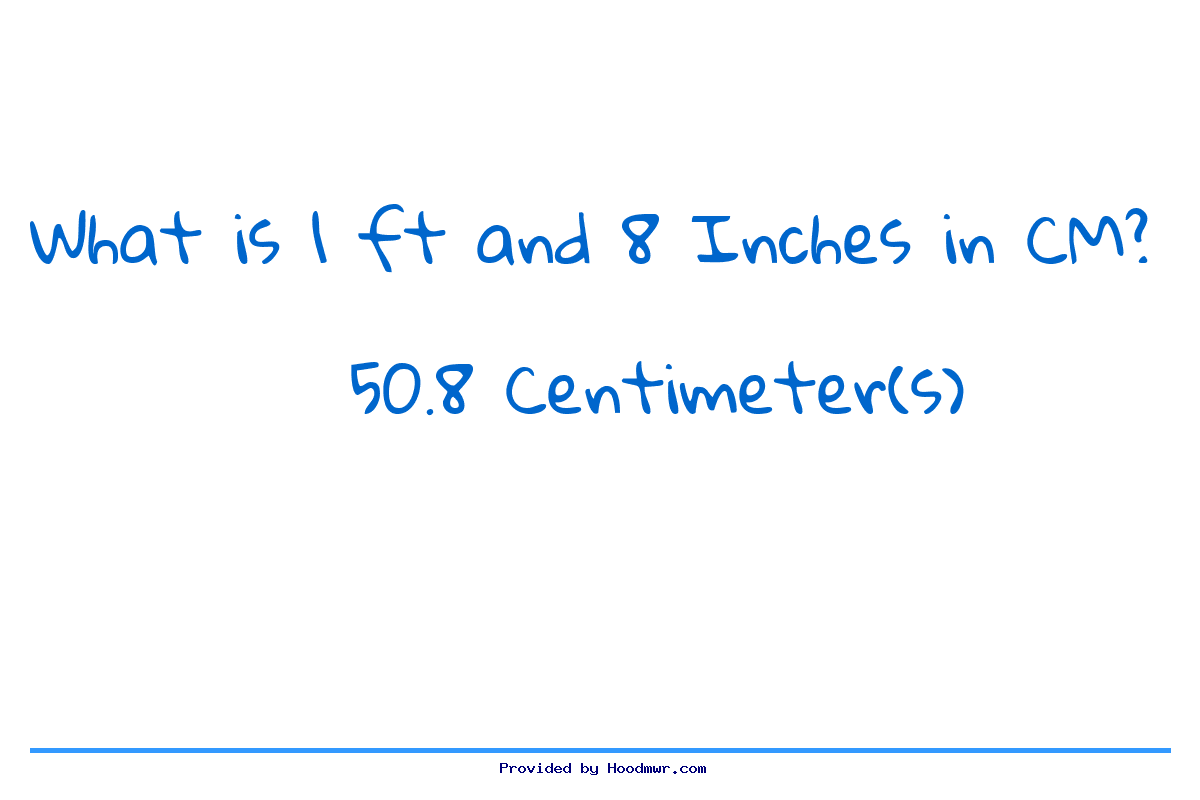 Answer for What is 1 Feet 8 Inches in Centimeters?