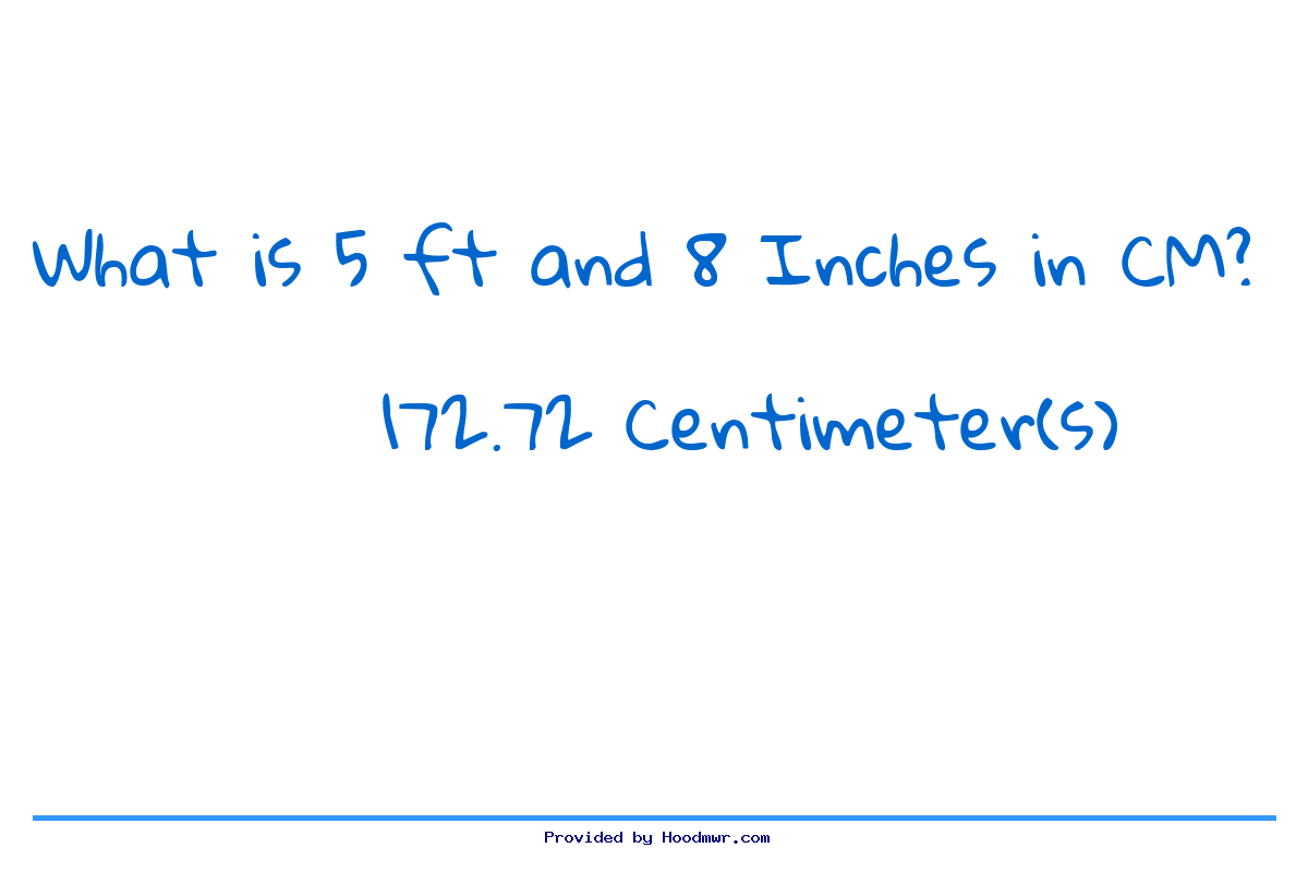 Answer for What is 5 Feet 8 Inches in Centimeters?