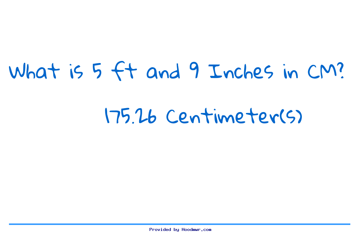 Answer for What is 5 Feet 9 Inches in Centimeters?