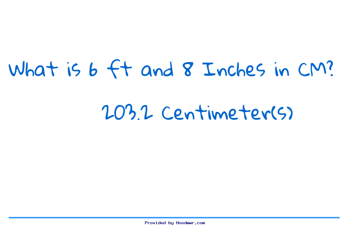 Answer for What is 6 Feet 8 Inches in Centimeters?