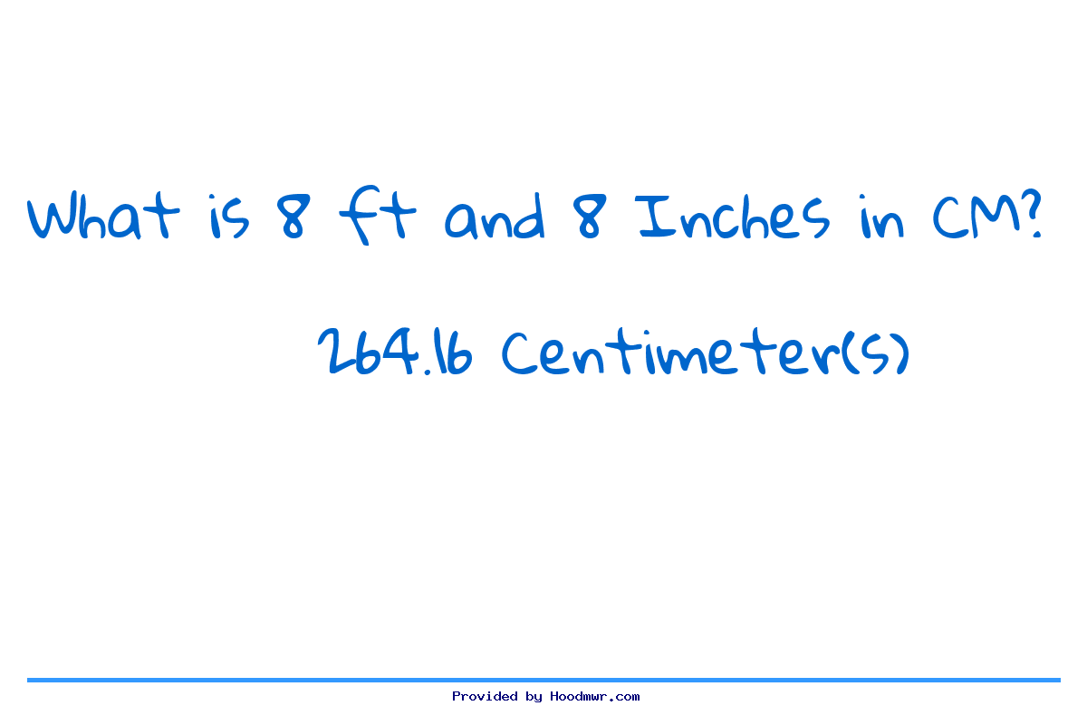 Answer for What is 8 Feet 8 Inches in Centimeters?