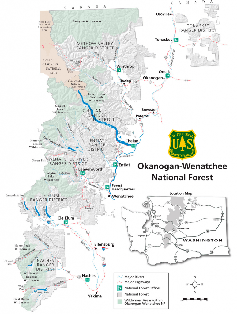 Okanogan Wenatchee National Forest Map Long Dark Ravine Map