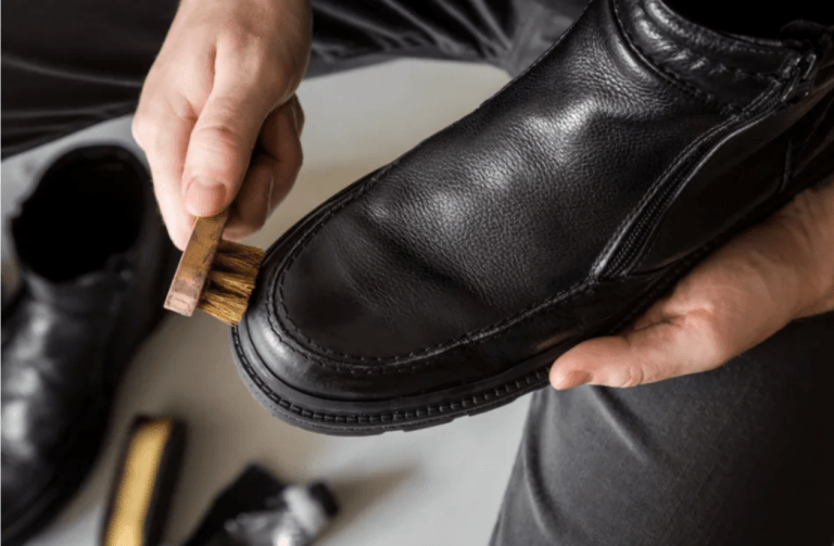 polishing boots