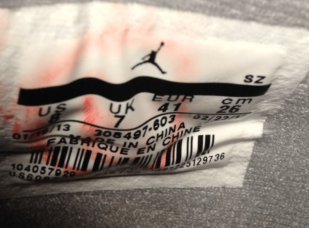 The Barcode with Scanned Shoe Size , B-Grade
