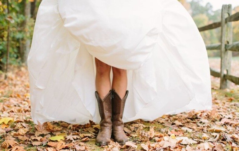 Wedding Dresses With Cowboy Boots