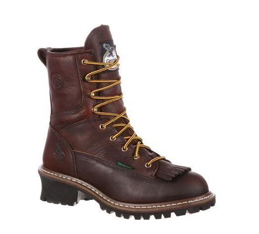Steel toe logger boots
