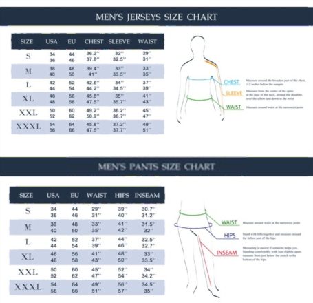 Men Size Chart | Sizing Guide for Men - ApparelnBags.com