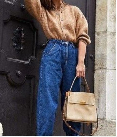 Sweater With Mom Jeans