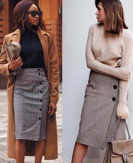 Wool Shirt,Pencil Skirt, And Blazer