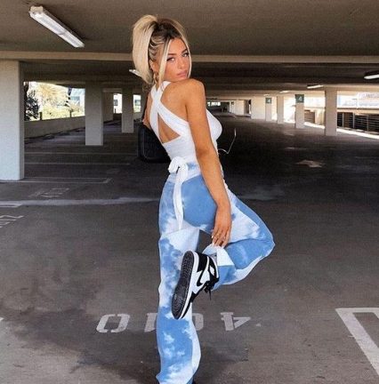Tie-Dye Cloud Cargo Pants