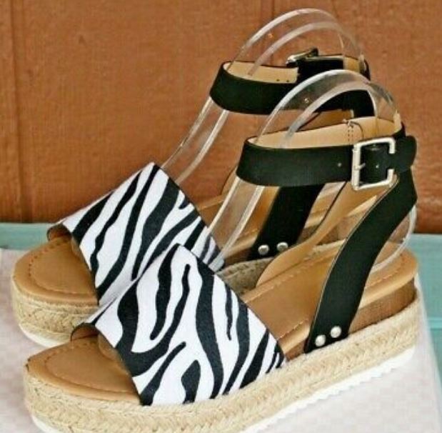 Zebra Strap Sandals