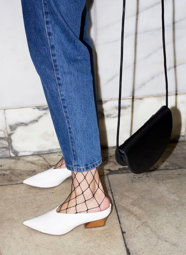 Mules with tights