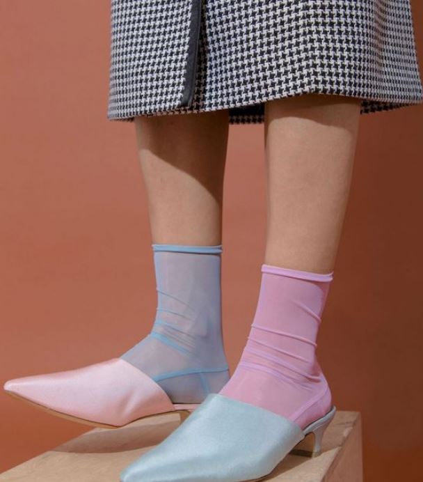 Mules with tights
