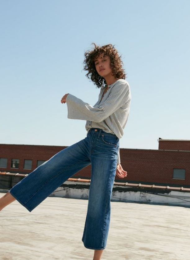 Mules with wide-legged pants