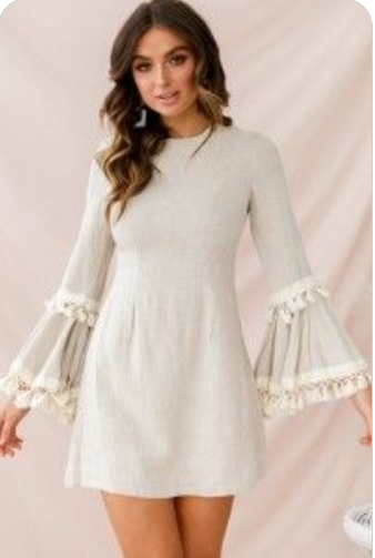Dress With Bell Sleeves 