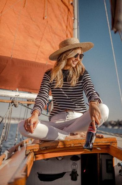 A Long Sleeve Striped Top