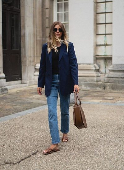 Layer A Blazer Over A T-Shirt