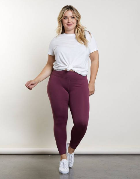 Tie-front T-shirt, Leggings and Sneakers