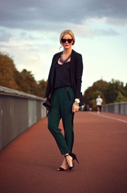 Pants And A Blouse With A Jacket