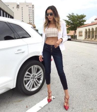 Tank Top, Skinny Jeans, and Heels