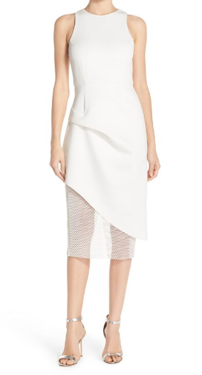 Tiered Stretch Midi Dress
