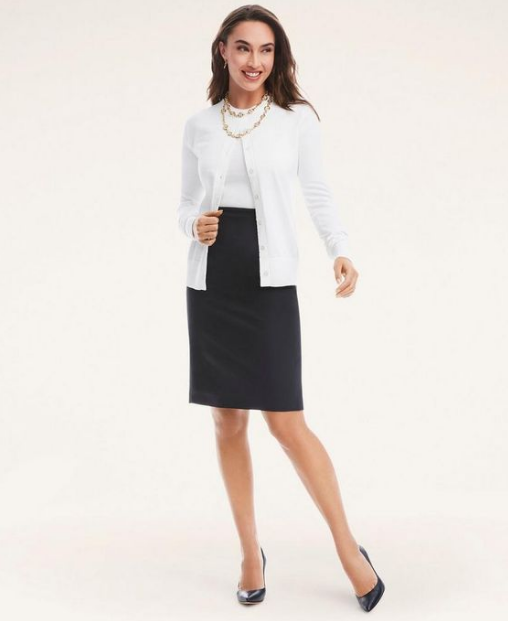 Blouse, Pencil Skirt, And Cardigan 