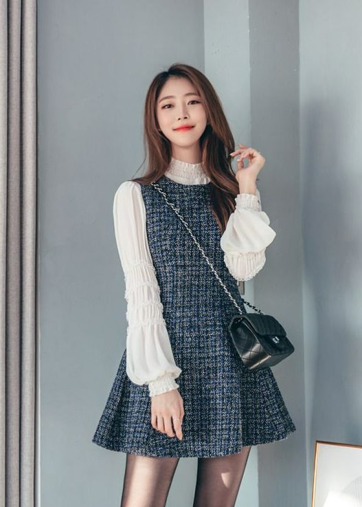 Dress Over Blouse, Crossbody Bag