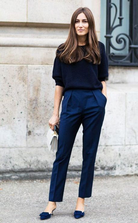 Visual Guide To Matching Trousers & Navy Blue Shoes -